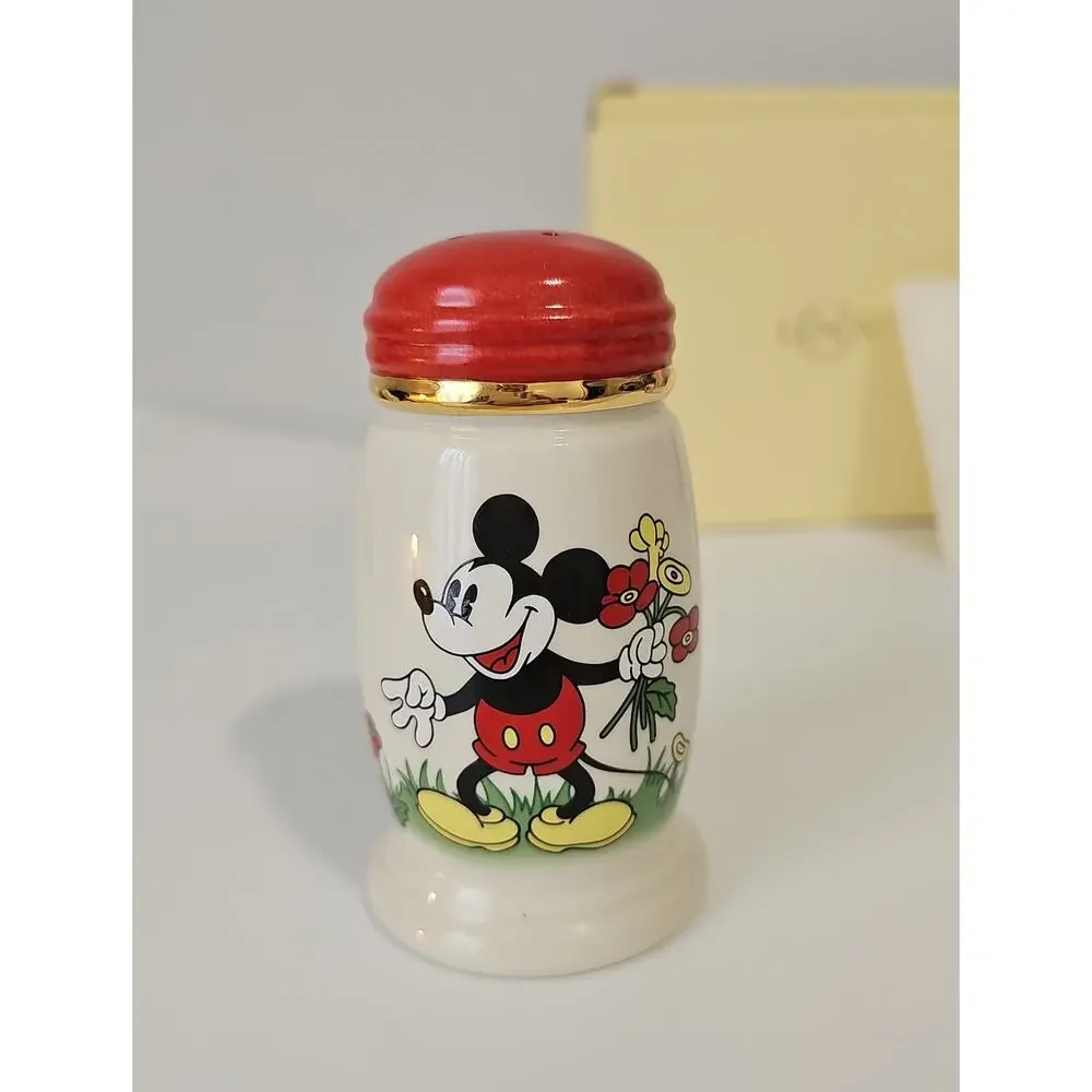 New Box Lenox Mickey Minnie Salt Pepper Shakers Love At First Sight COA Disney